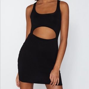 Nasty Gal Halfway to Heaven Cut-Out Dress Black